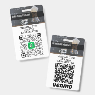 Crachá de Código QR de Dica Sem Casca Virtual