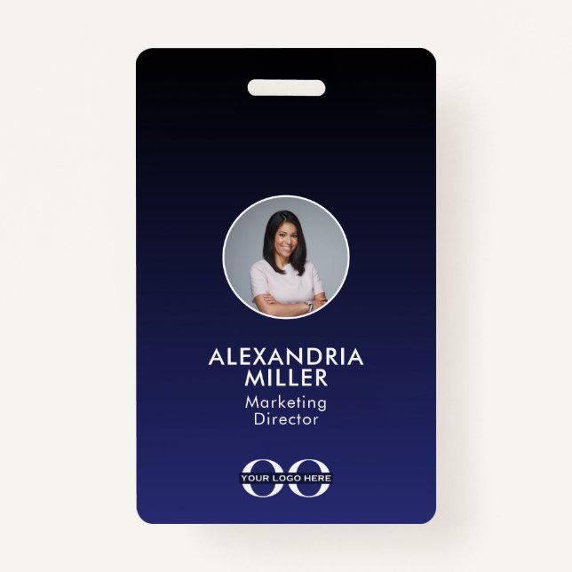 Crachá de Código QR de Empregado da Empresa Minima (Frente)