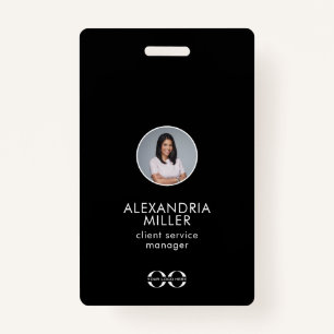 Crachá de Código QR de Empregado da Empresa Minima