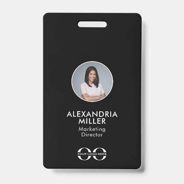 Crachá de Código QR de Empregado da Empresa Minima (Frente)