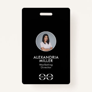 Crachá de Código QR de Empregado da Empresa Minima