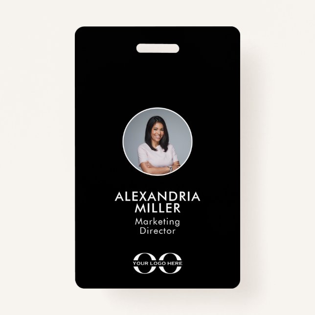 Crachá de Código QR de Empregado da Empresa Minima (Frente)