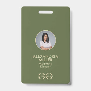 Crachá de Código QR para Funcionário de Empresa Mi