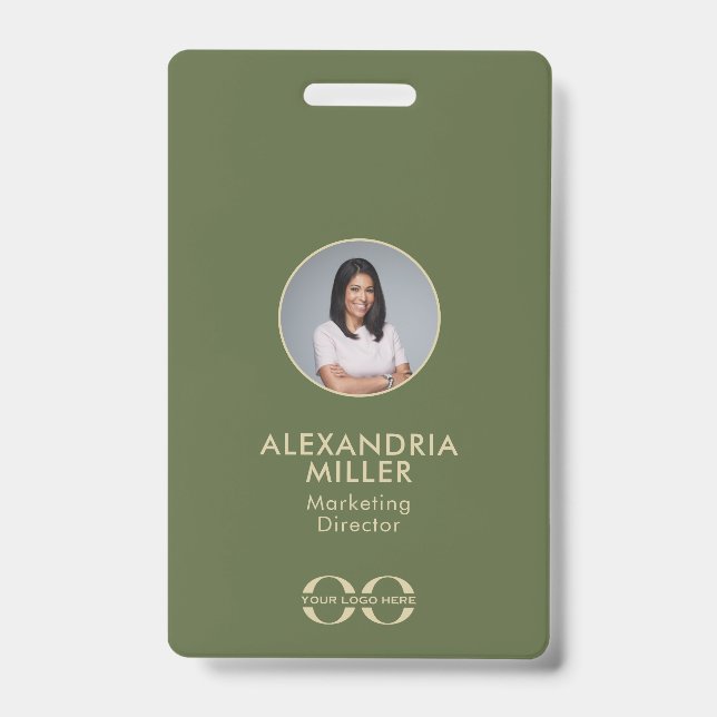 Crachá de Código QR para Funcionário de Empresa Mi (Frente)