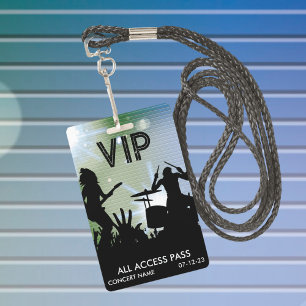 Crachá de Concerto de Acesso Total VIP