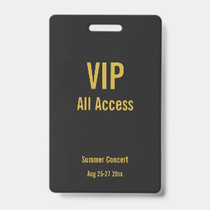 Crachá de Concerto de Passagem de Festival de Aces
