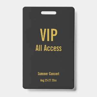 Crachá de Concerto de Passagem de Festival de Aces