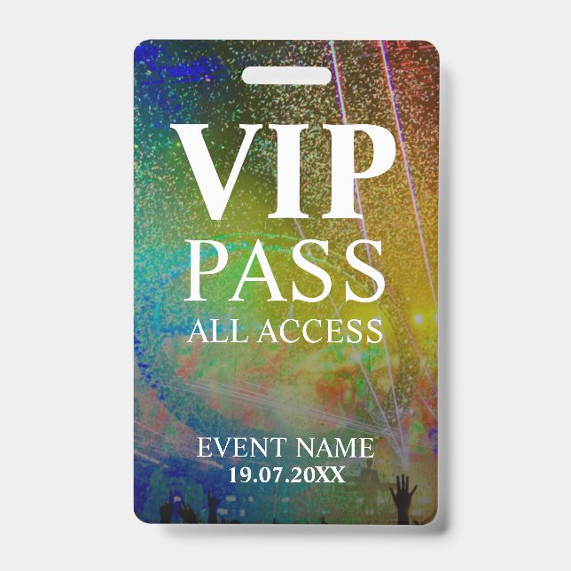 Crachá de Confete de Evento de Código QR VIP Perso (Frente)