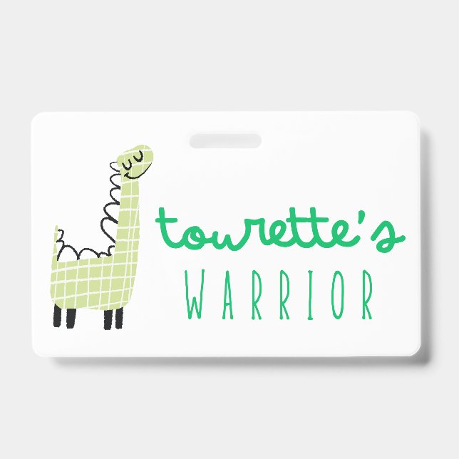 Crachá de conscientização do guerreiro de Tourette (Frente)