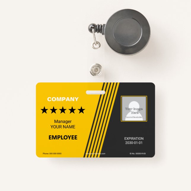 Crachá de distribuidor (Frente com retrátil)