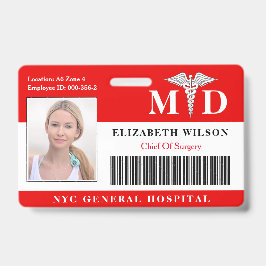 Crachá de Doutor em Medicina | ID de Foto de Funci