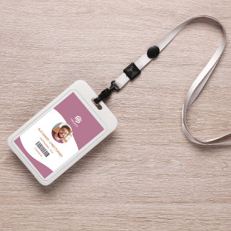 Crachá de Empregados da Empresa Minimalista Modern