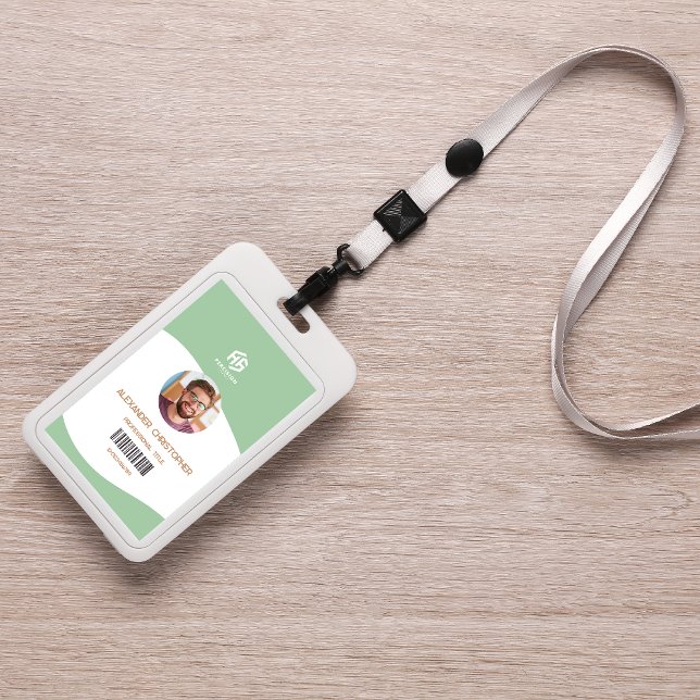 Crachá de Empregados da Empresa Minimalista Modern (Criador carregado)