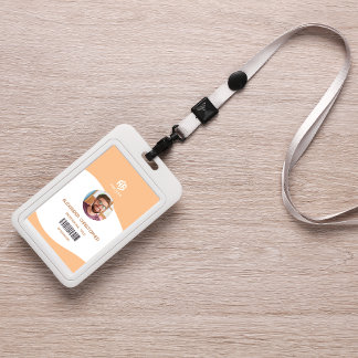 Crachá de Empregados da Empresa Minimalista Modern