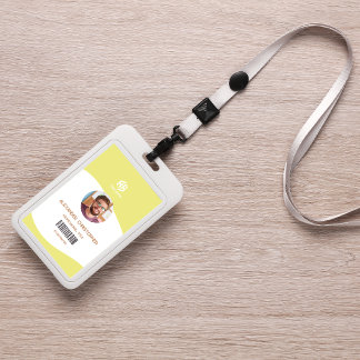 Crachá de Empregados da Empresa Minimalista Modern