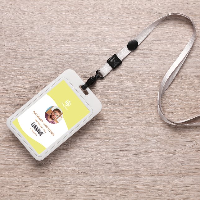 Crachá de Empregados da Empresa Minimalista Modern (Criador carregado)