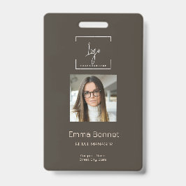 Crachá de Empresa com Foto do Funcionário e Logoti