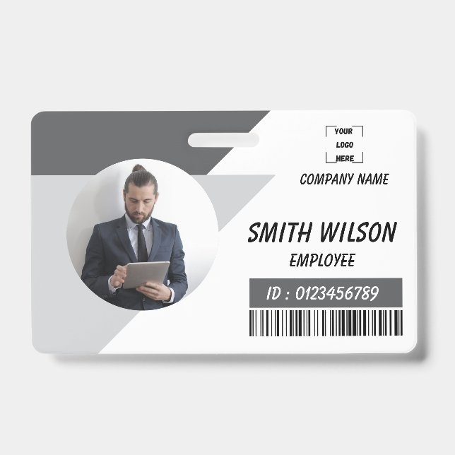 Crachá de Empresa com Foto Personalizada (Frente)