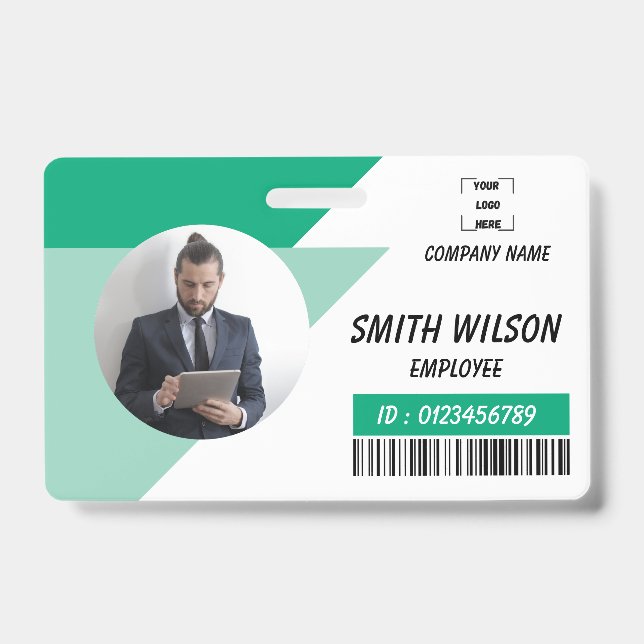 Crachá de Empresa com Foto Personalizada (Frente)