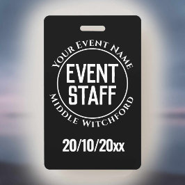 Crachá de Equipe de Evento