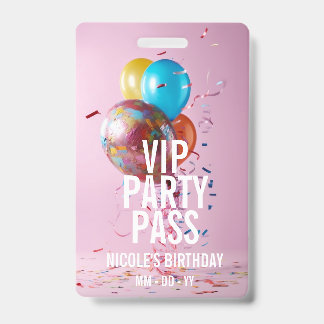 Crachá de Evento de Foto Personalizada de Passagem
