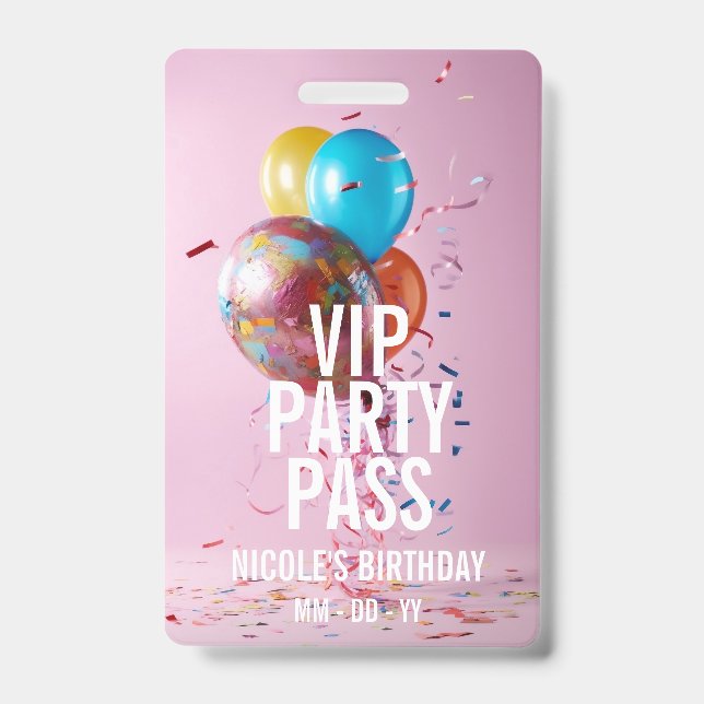 Crachá de Evento de Foto Personalizada de Passagem (Frente)