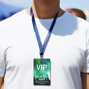 Crachá de Evento de Música com Acesso Total VIP