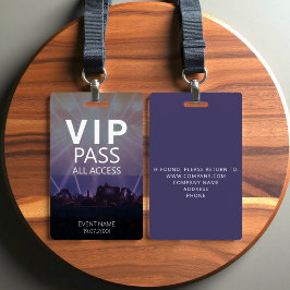 Crachá de Evento de Todos os Acessos VIP Personali