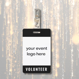 Crachá de Evento do Funcionarios Voluntário