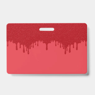 Crachá de Evento em PVC Tomato Red Drip em Quantid