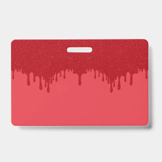 Crachá de Evento em PVC Tomato Red Drip em Quantid