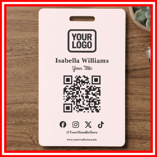 Crachá de Evento em QR Code Cartão de Identifica