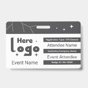 Crachá de evento personalizado conferência