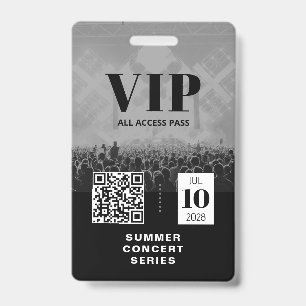 Crachá de Evento QR Code de Acesso Total VIP