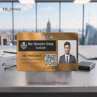 Crachá de Foto com Logotipo Largo Personalizado em