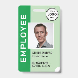 Crachá de Foto de Funcionário com Logotipo Corpora