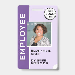 Crachá de Foto de Funcionário com Logotipo Corpora