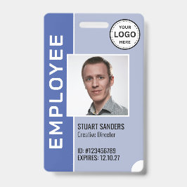 Crachá de Foto de Funcionário do Logotipo Corporat