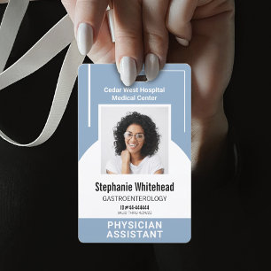 Crachá de Foto de Funcionário Médico Personalizado