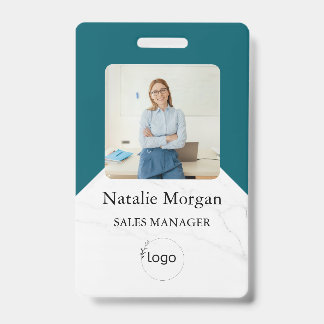 Crachá de Foto de Funcionário Personalizado e Eleg