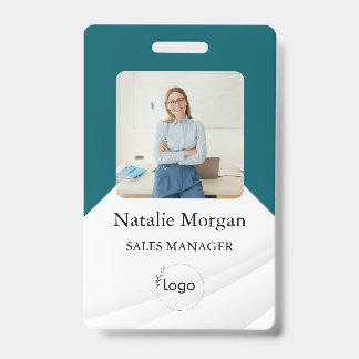 Crachá de Foto de Funcionário Personalizado e Eleg