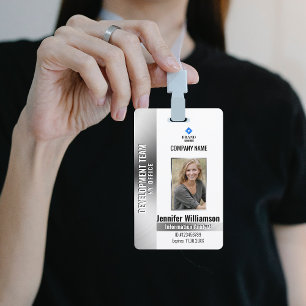 Crachá de Foto de Identificação de Funcionário com