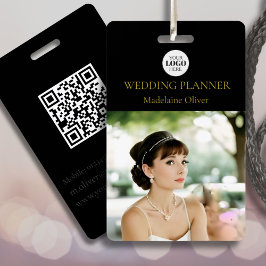 Crachá de Foto ID de Organizador de Casamento Pret
