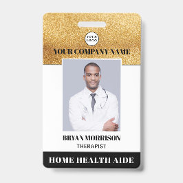 Crachá de Foto ID de Terapeuta Domiciliar