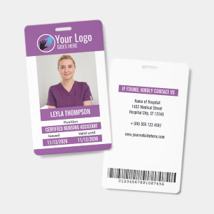 Crachá de Foto ID do Pessoal do Hospital com Logo