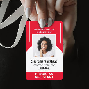 Crachá de Foto ID Personalizado de Funcionário Méd