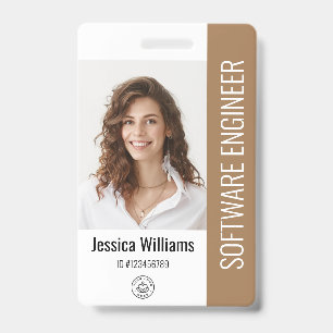 Crachá de Foto ID Personalizado do Funcionário com