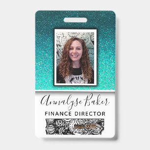 Crachá de Foto Profissional de Enfermeira CNA Bril