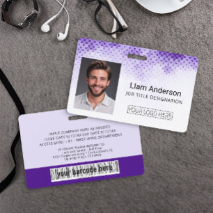 Crachá de Fotografia de ID de Funcionário Personal