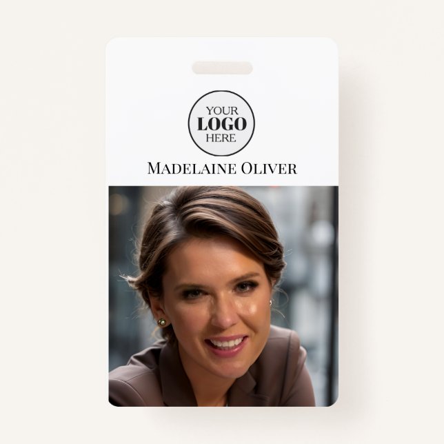 Crachá de Fotografia ID do Funcionário (Frente)